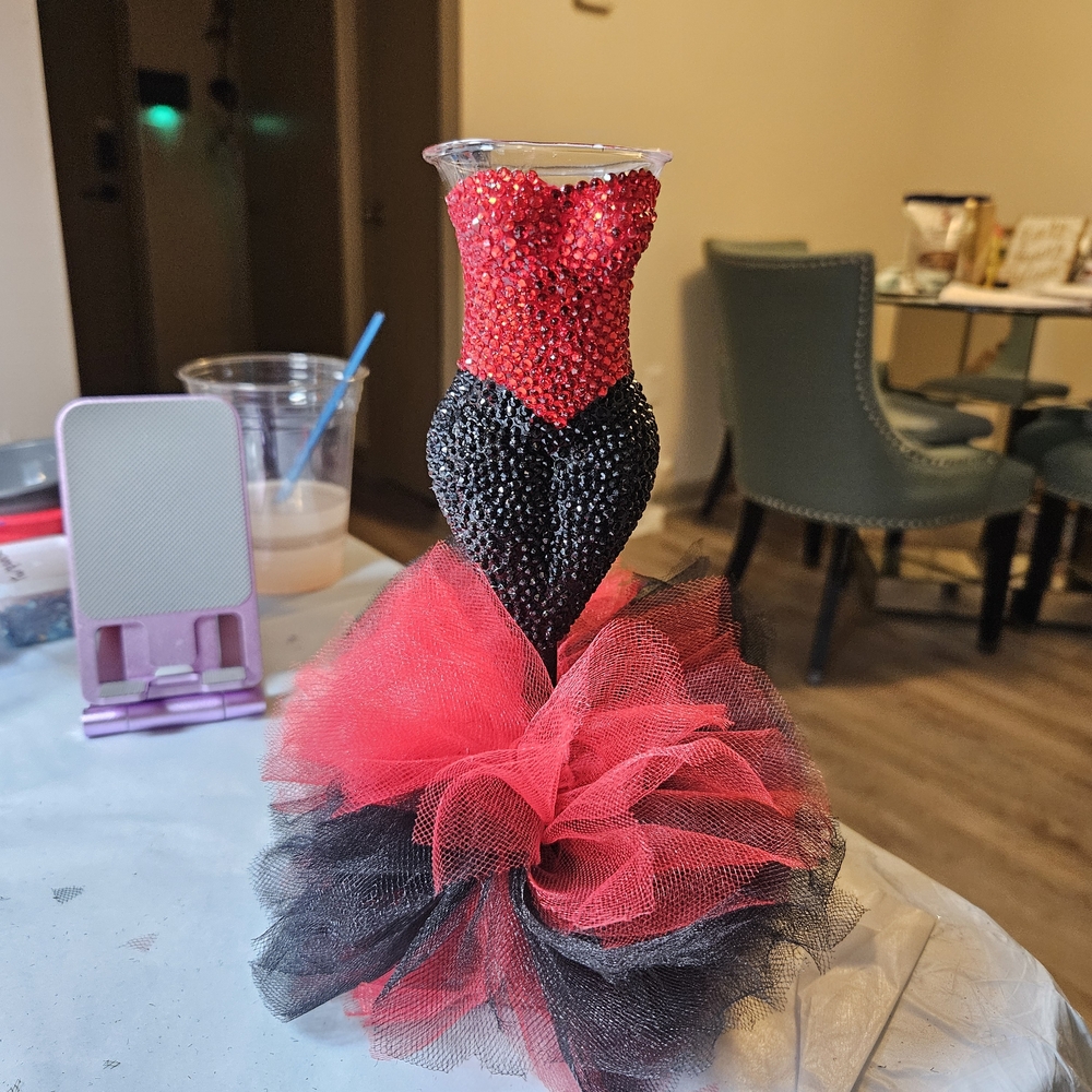 Custom Made Red And Black Sassy Glass. Can be made in any Color(s).